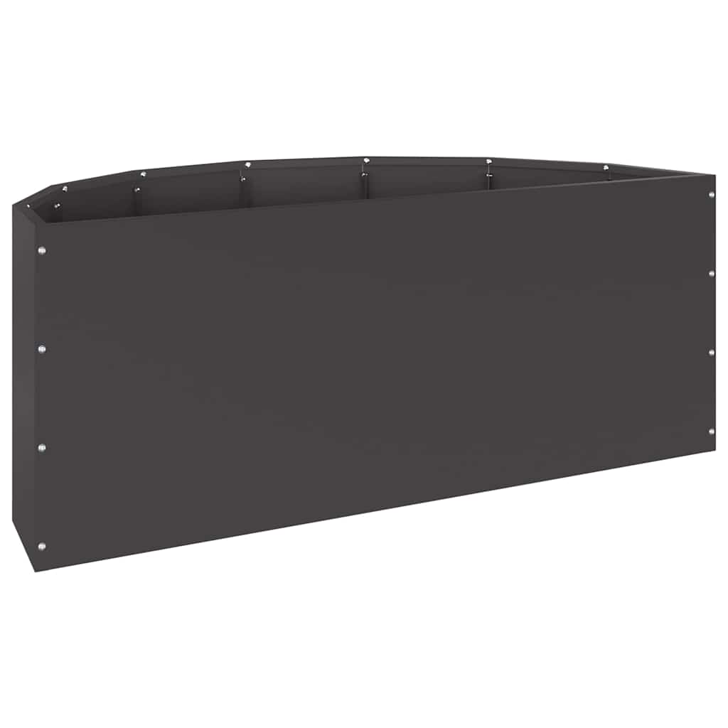 Fioriera Nero 90 x 45 x 35 cm Acciaio