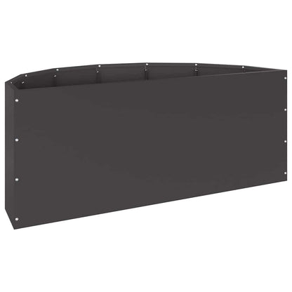Fioriera Nero 90 x 45 x 35 cm Acciaio