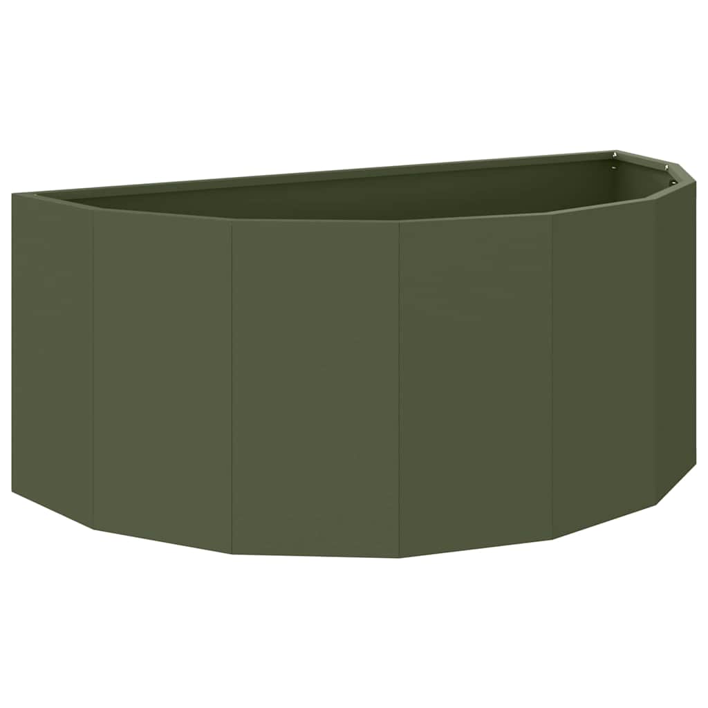 Fioriera Verde oliva 90 x 45 x 35 cm Acciaio