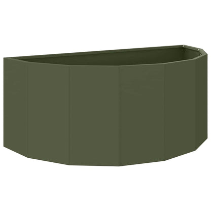 Fioriera Verde oliva 90 x 45 x 35 cm Acciaio
