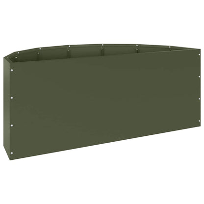 Fioriera Verde oliva 90 x 45 x 35 cm Acciaio
