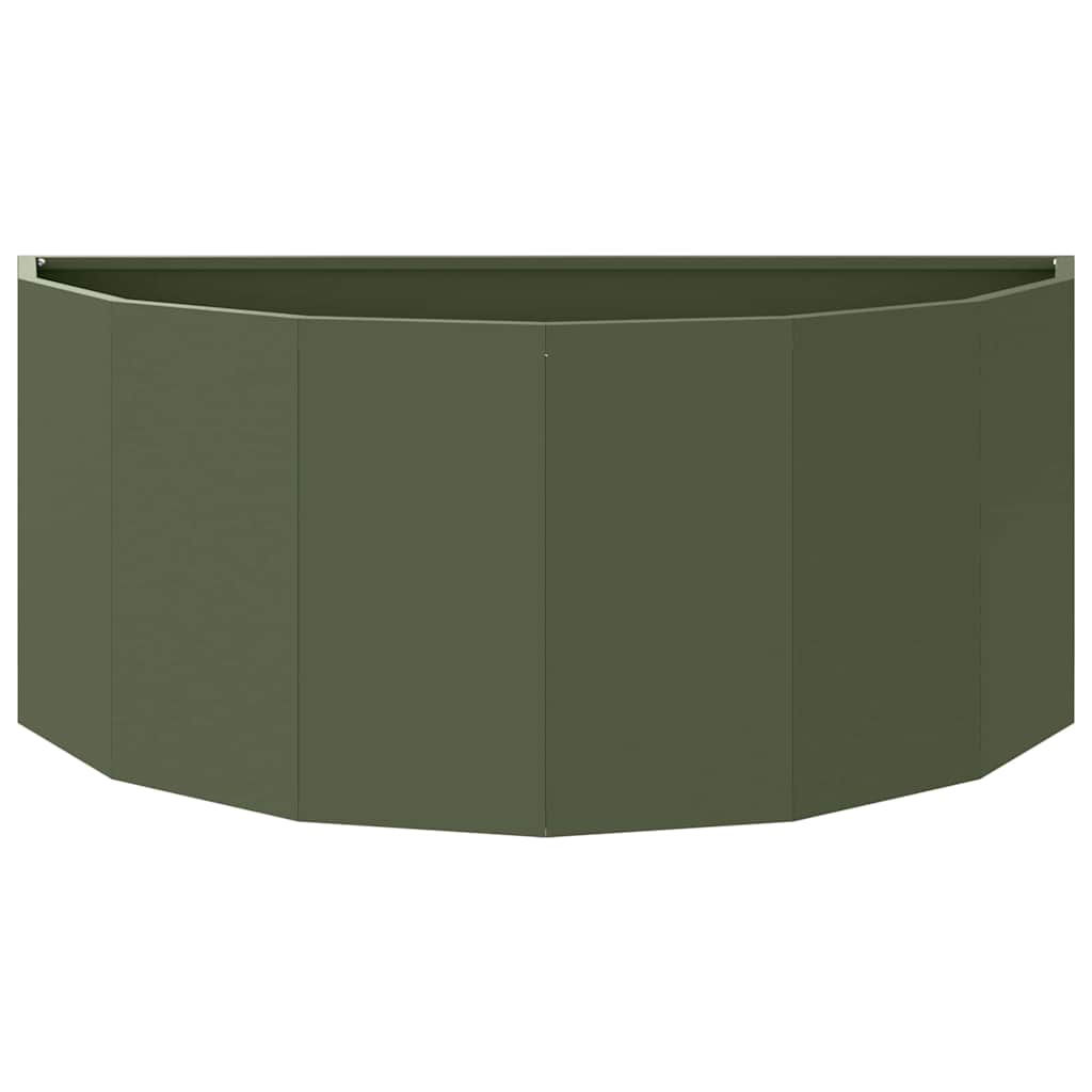 Fioriera Verde oliva 90 x 45 x 35 cm Acciaio