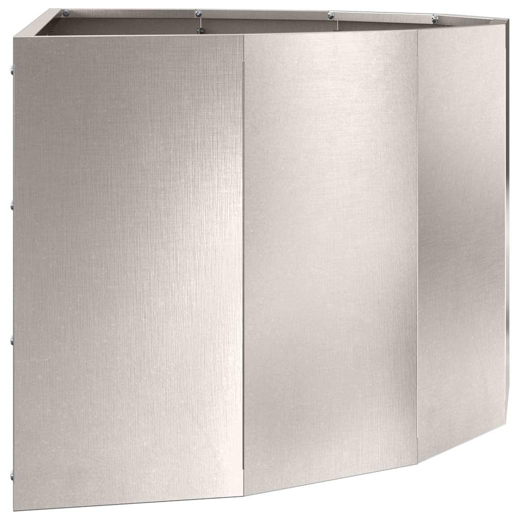 Fioriera Argento 90 x 45 x 35 cm Acciaio inossidabile