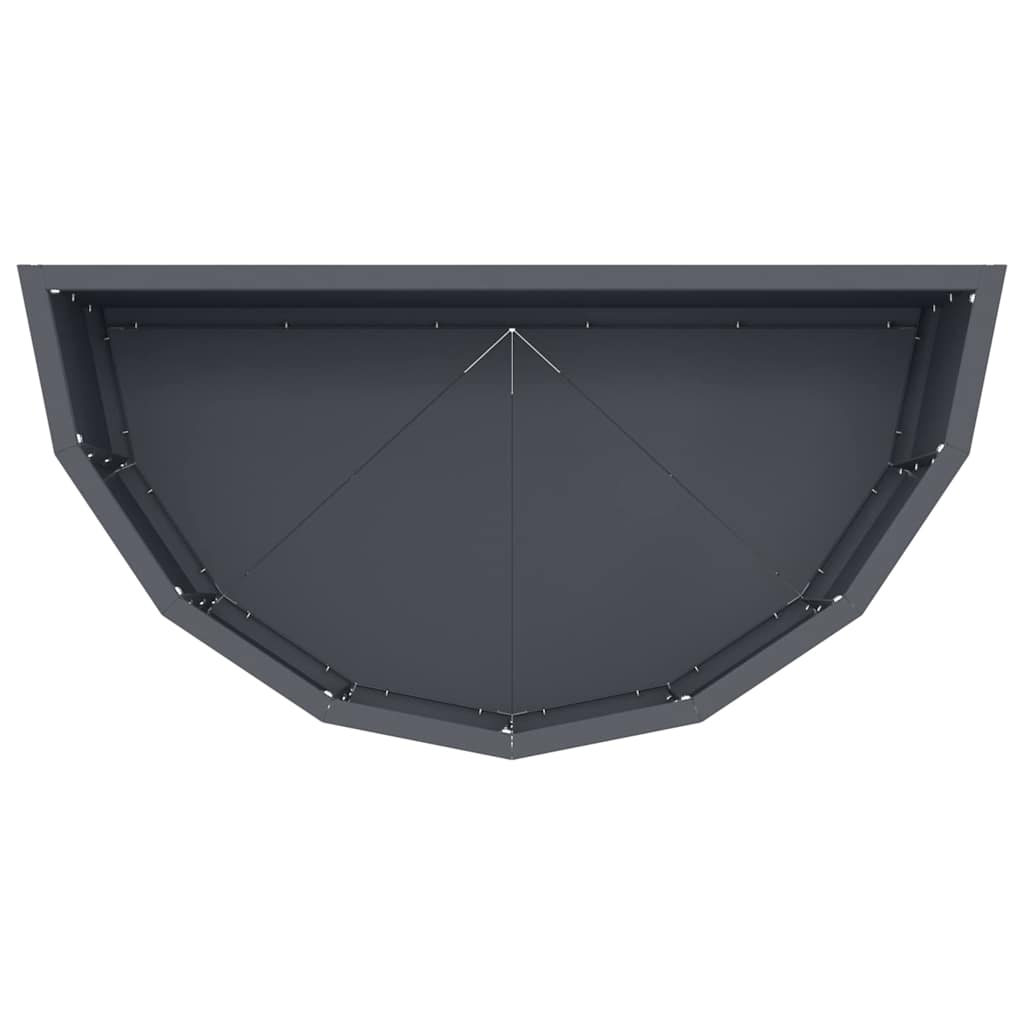 Fioriera Antracite 60 x 30 x 35 cm Acciaio