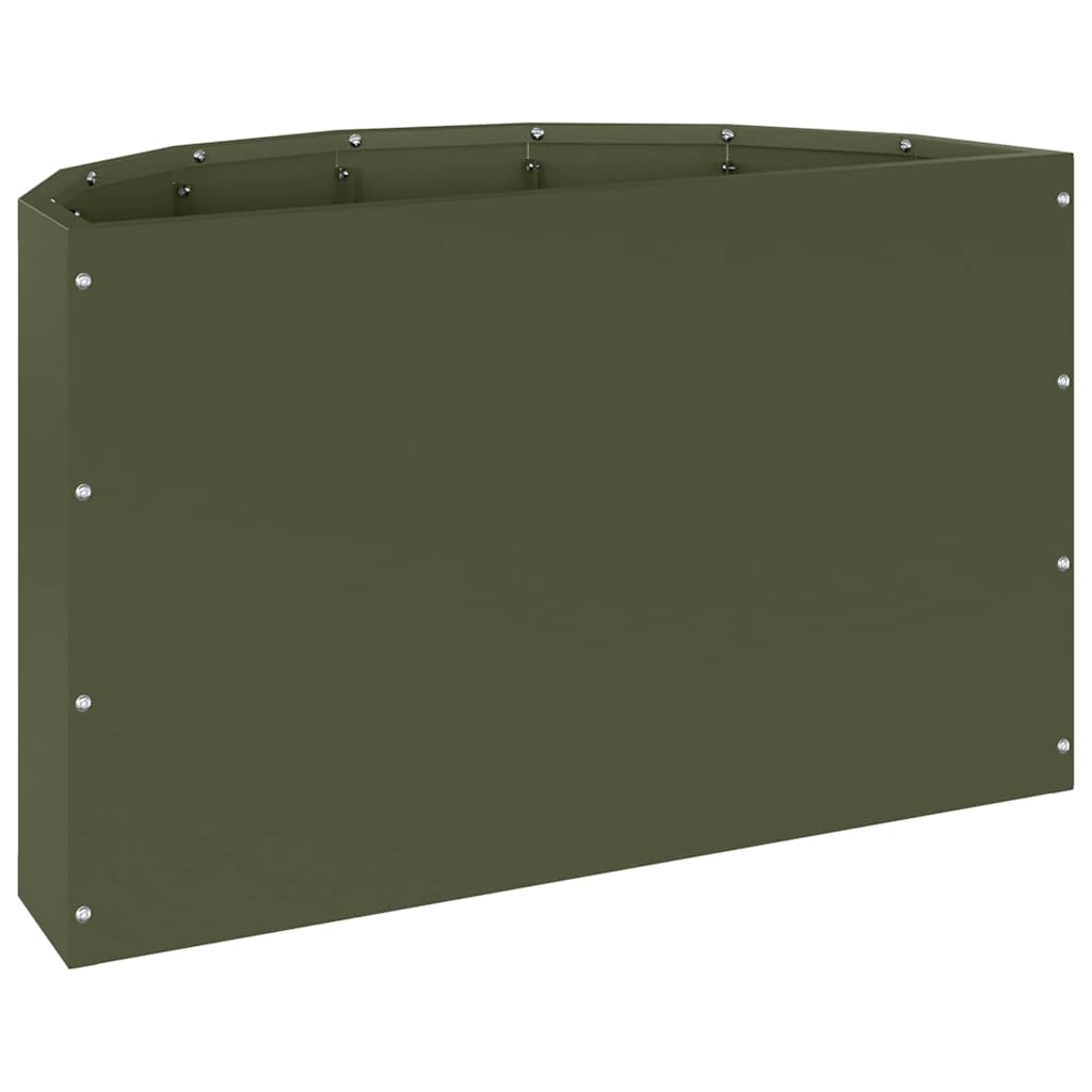 Fioriera Verde oliva 60 x 30 x 35 cm Acciaio