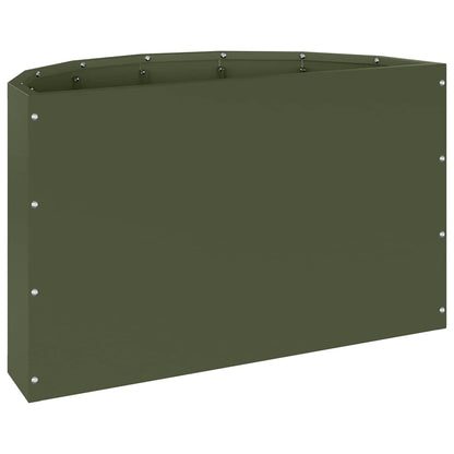 Fioriera Verde oliva 60 x 30 x 35 cm Acciaio
