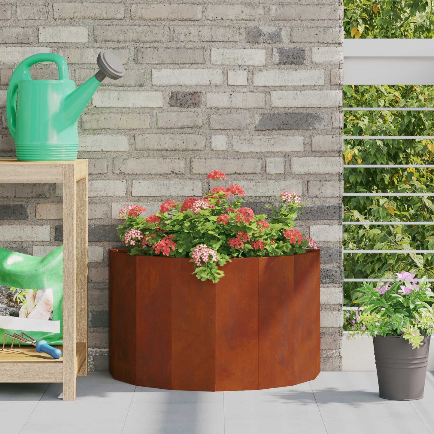 Fioriera Ruggine 60 x 30 x 35 cm | homemem39