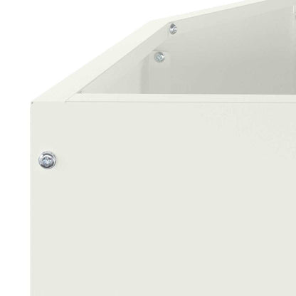 Fioriera Bianco 120 x 60 x 50 cm Acciaio