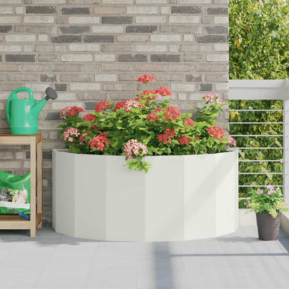 Fioriera Bianco 120 x 60 x 50 cm Acciaio