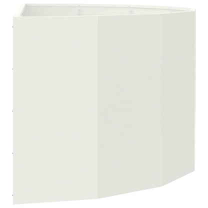 Fioriera Bianco 120 x 60 x 50 cm Acciaio