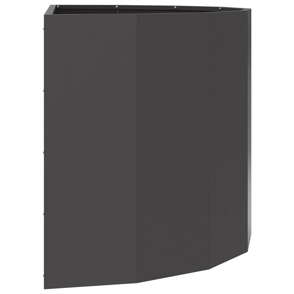 Fioriera Nero 90 x 45 x 50 cm Acciaio
