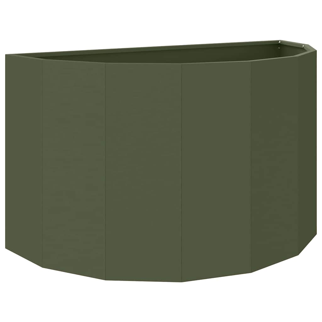 Fioriera Verde oliva 90 x 45 x 50 cm Acciaio