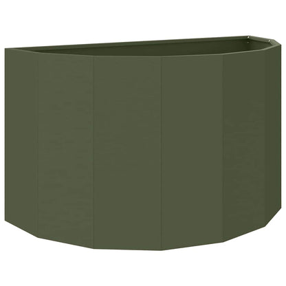Fioriera Verde oliva 90 x 45 x 50 cm Acciaio