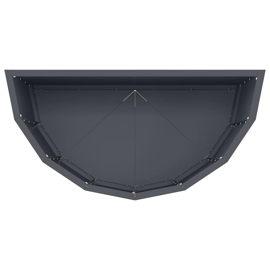 Fioriera Antracite 60 x 30 x 50 cm Acciaio