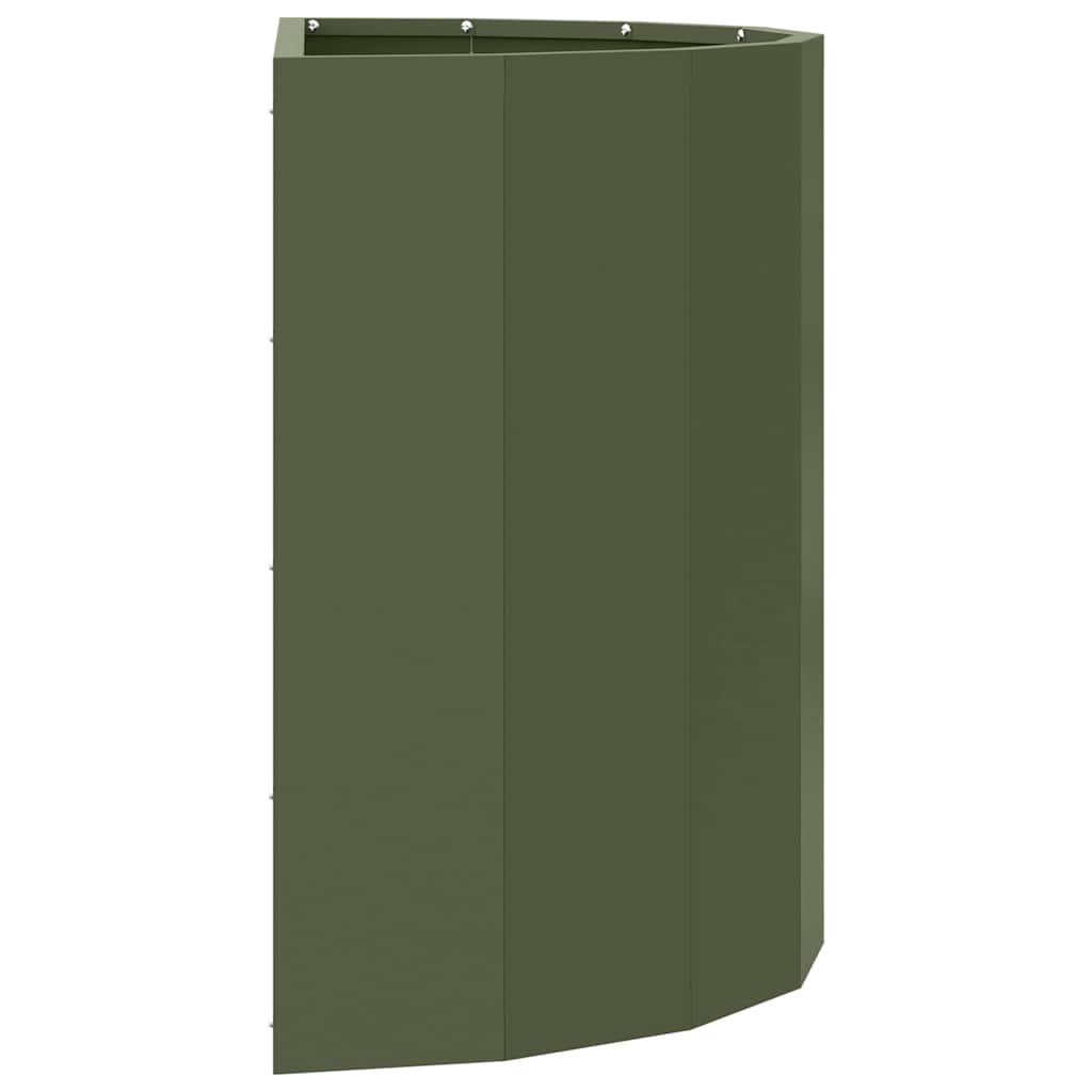 Fioriera Verde oliva 60 x 30 x 50 cm Acciaio