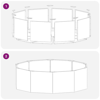 Fioriera Argento 120 x 120 x 35 cm Acciaio inossidabile