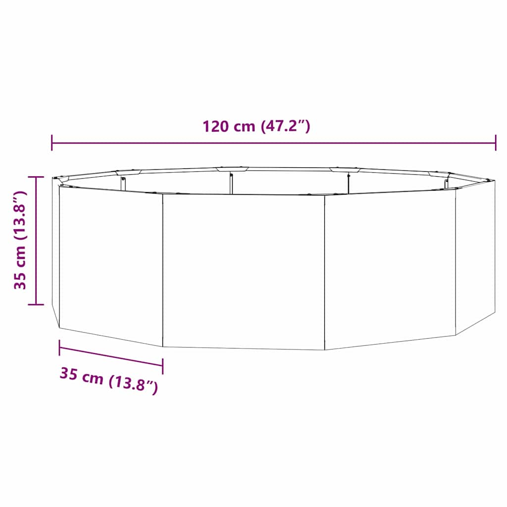 Fioriera Argento 120 x 120 x 35 cm Acciaio zincato | homemem39