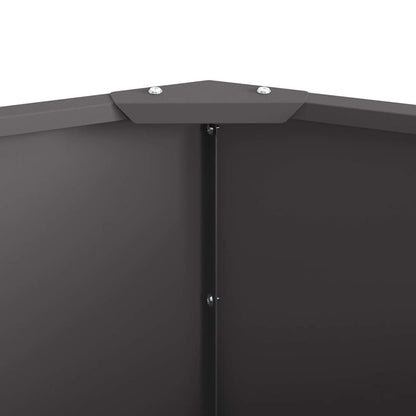 Fioriera Nero 90 x 90 x 35 cm Acciaio