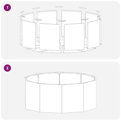 Fioriera Nero 90 x 90 x 35 cm Acciaio