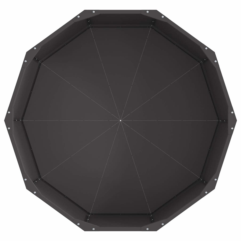 Fioriera Nero 90 x 90 x 35 cm Acciaio