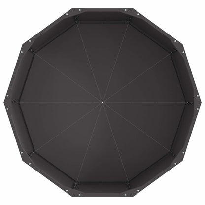 Fioriera Nero 90 x 90 x 35 cm Acciaio