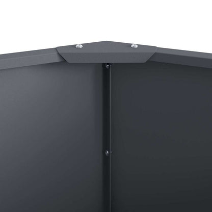 Fioriera Antracite 90 x 90 x 35 cm Acciaio