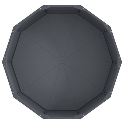 Fioriera Antracite 90 x 90 x 35 cm Acciaio