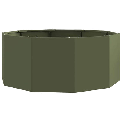 Fioriera Verde oliva 90 x 90 x 35 cm Acciaio