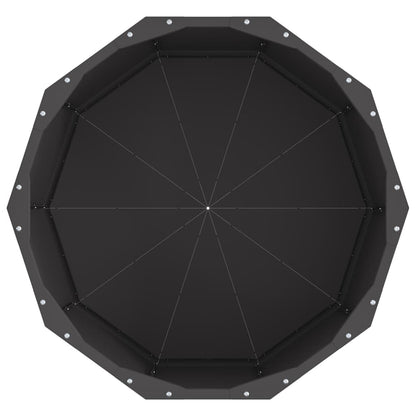 Fioriera Nero 60 x 60 x 35 cm Acciaio