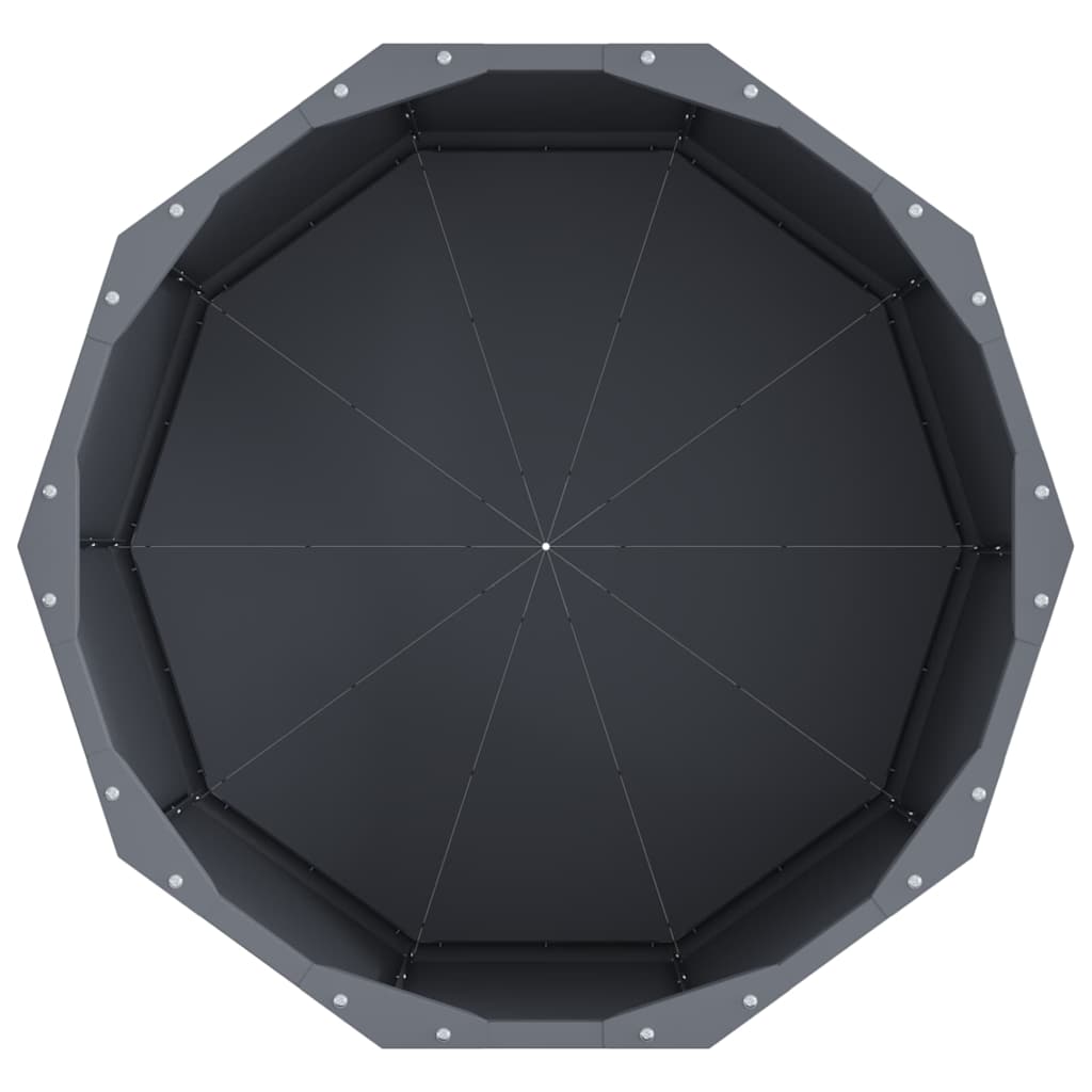 Fioriera Antracite 60 x 60 x 35 cm Acciaio