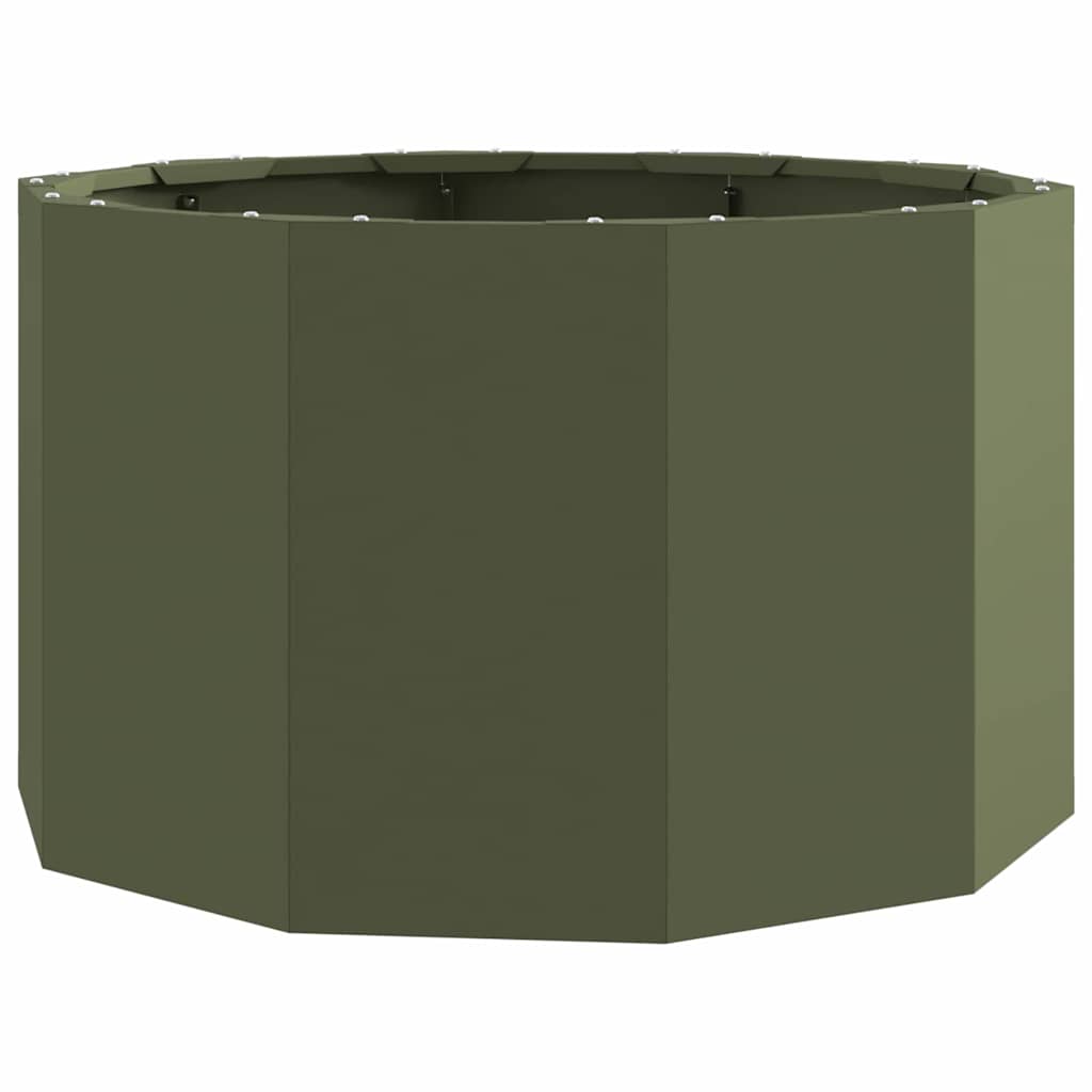 Fioriera Verde oliva 60 x 60 x 35 cm Acciaio