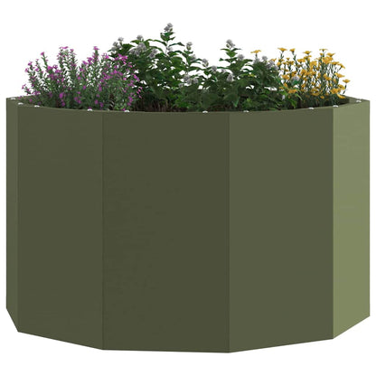 Fioriera Verde oliva 60 x 60 x 35 cm Acciaio