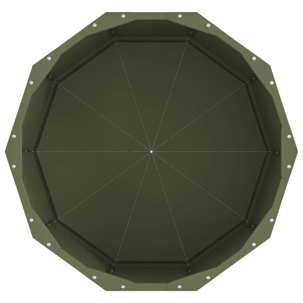 Fioriera Verde oliva 60 x 60 x 35 cm Acciaio