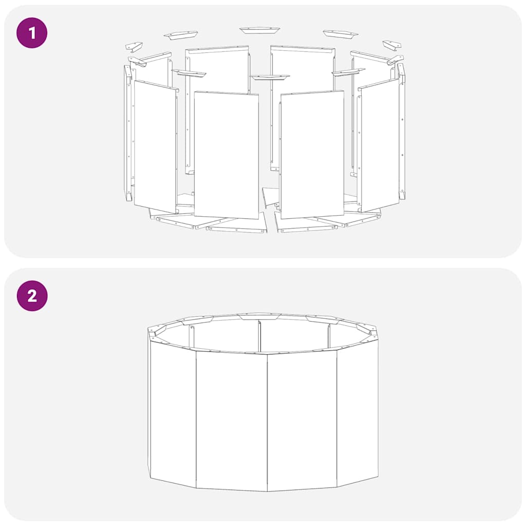 Fioriera Argento 60 x 60 x 35 cm Acciaio inossidabile