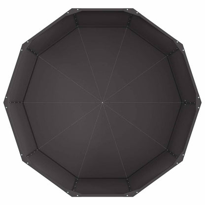 Fioriera Nero 120 x 120 x 50 cm Acciaio