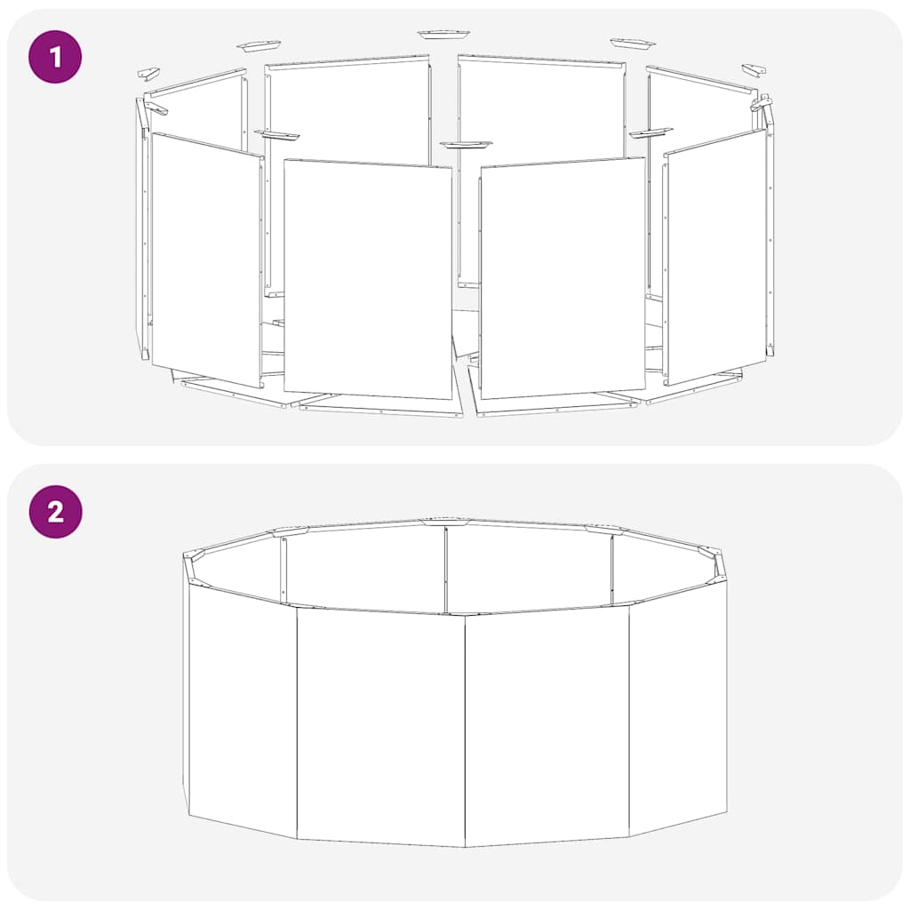 Fioriera Bianco 120 x 120 x 50 cm Acciaio