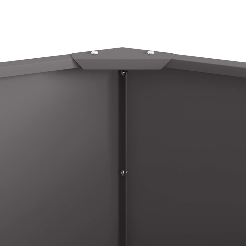 Fioriera Nero 90 x 90 x 50 cm Acciaio