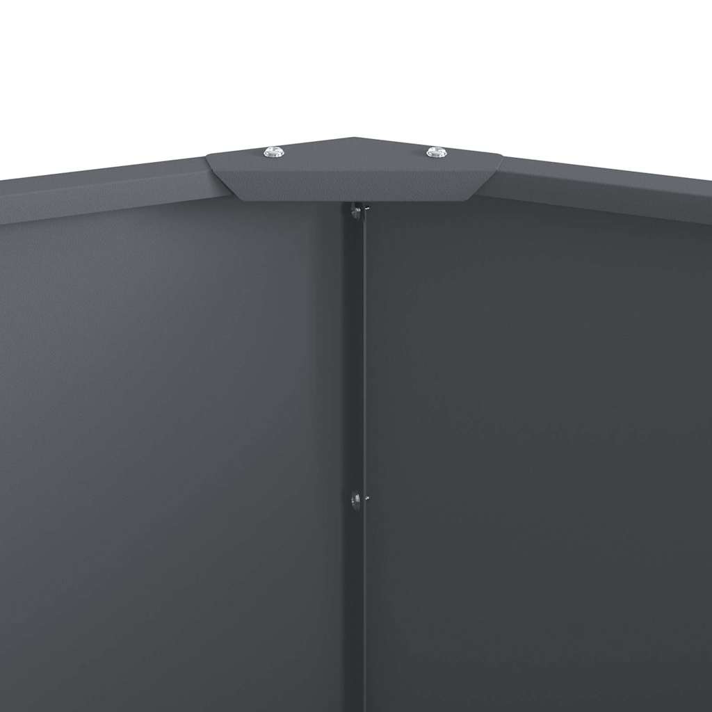 Fioriera Antracite 90 x 90 x 50 cm Acciaio