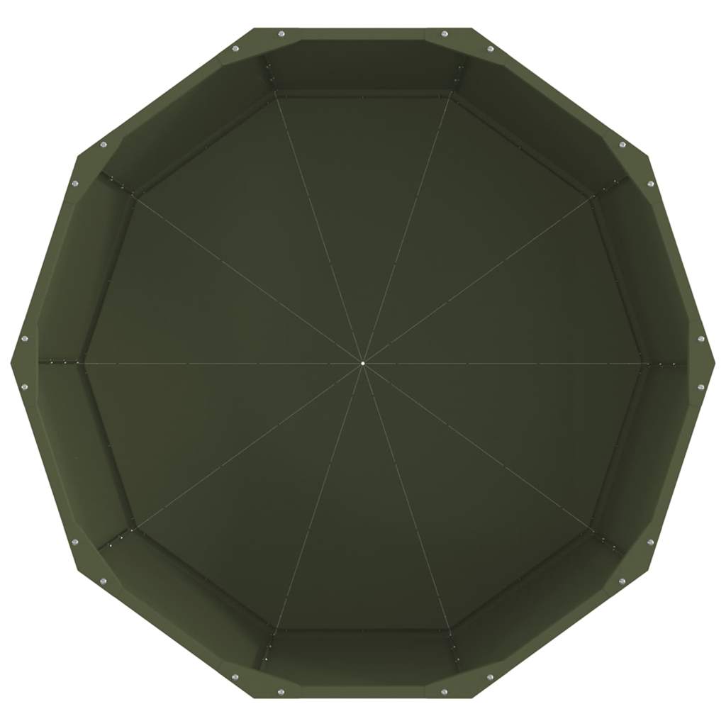 Fioriera Verde oliva 90 x 90 x 50 cm Acciaio