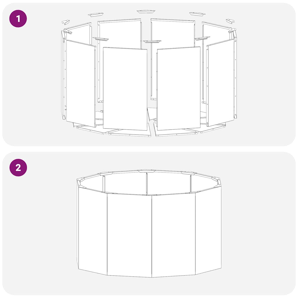 Fioriera Argento 90 x 90 x 50 cm Acciaio zincato