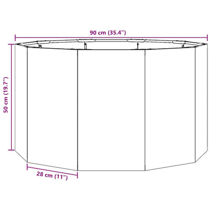 Fioriera Argento 90 x 90 x 50 cm Acciaio zincato | homemem39