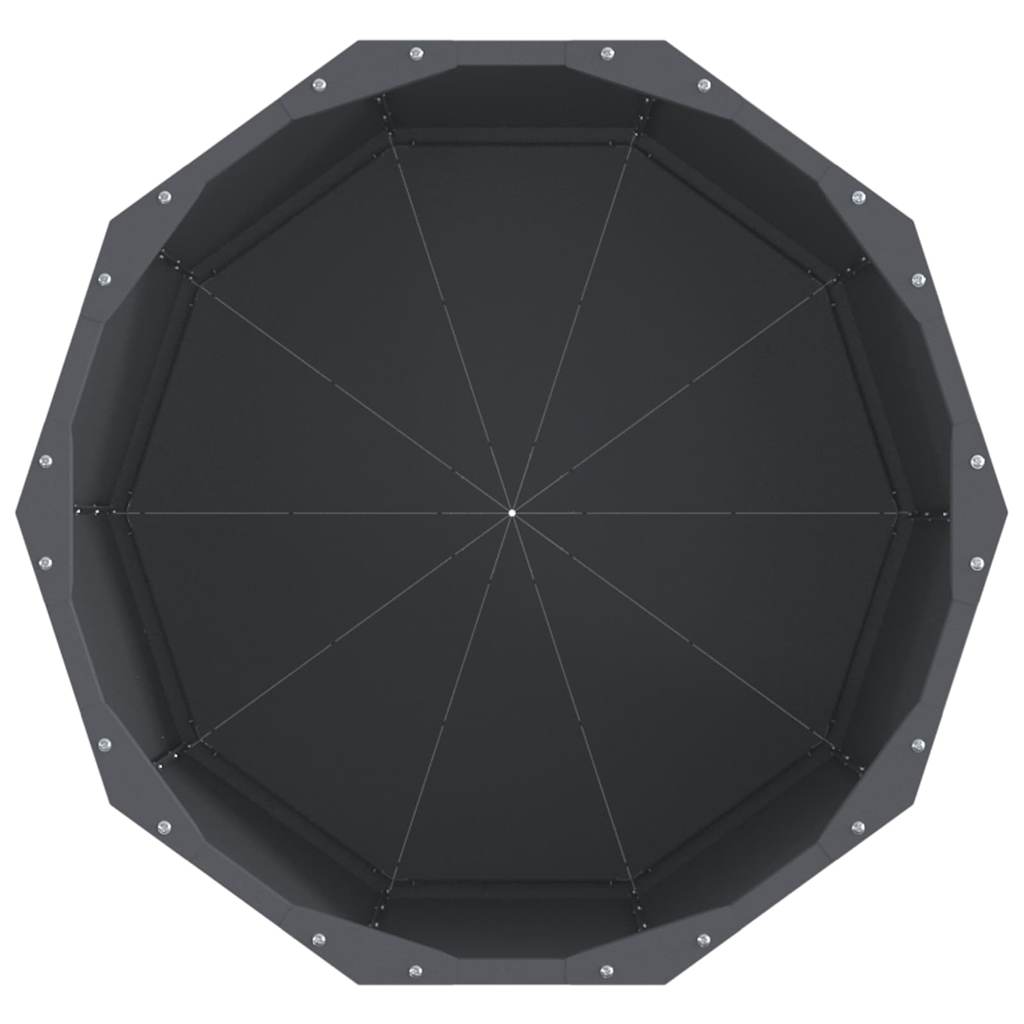 Fioriera Antracite 60 x 60 x 50 cm Acciaio