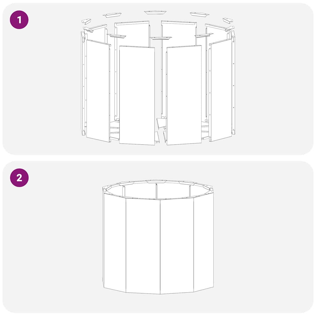 Fioriera Argento 60 x 60 x 50 cm Acciaio inossidabile