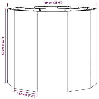 Fioriera Argento 60 x 60 x 50 cm Acciaio inossidabile