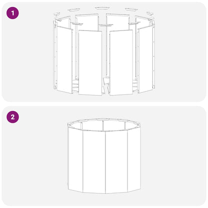 Fioriera Argento 60 x 60 x 50 cm Acciaio zincato