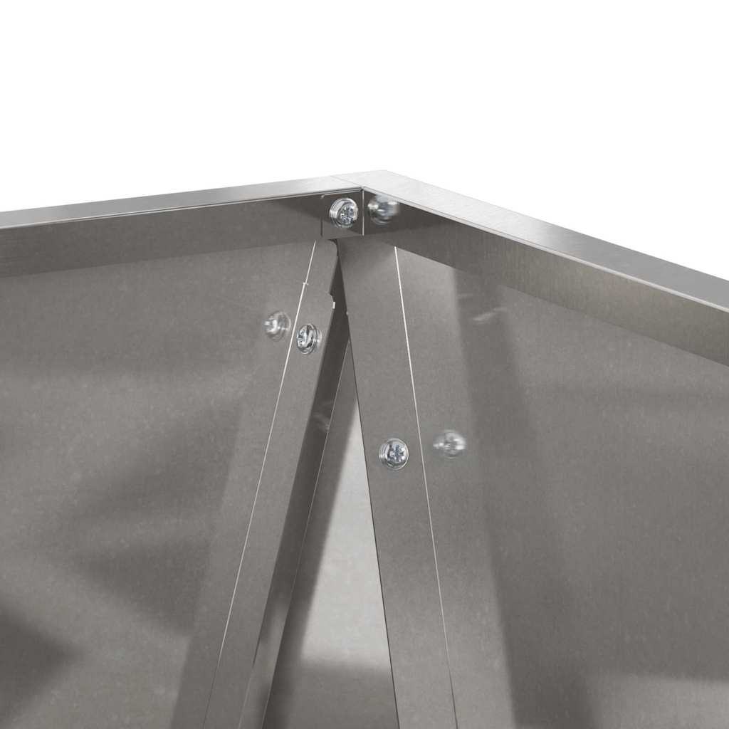 Fioriera Argento 30 x 30 x 75 cm Acciaio inossidabile