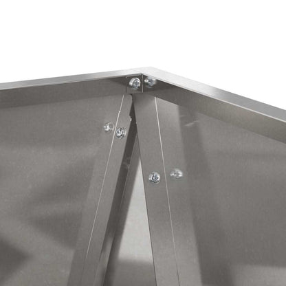 Fioriera Argento 30 x 30 x 75 cm Acciaio inossidabile