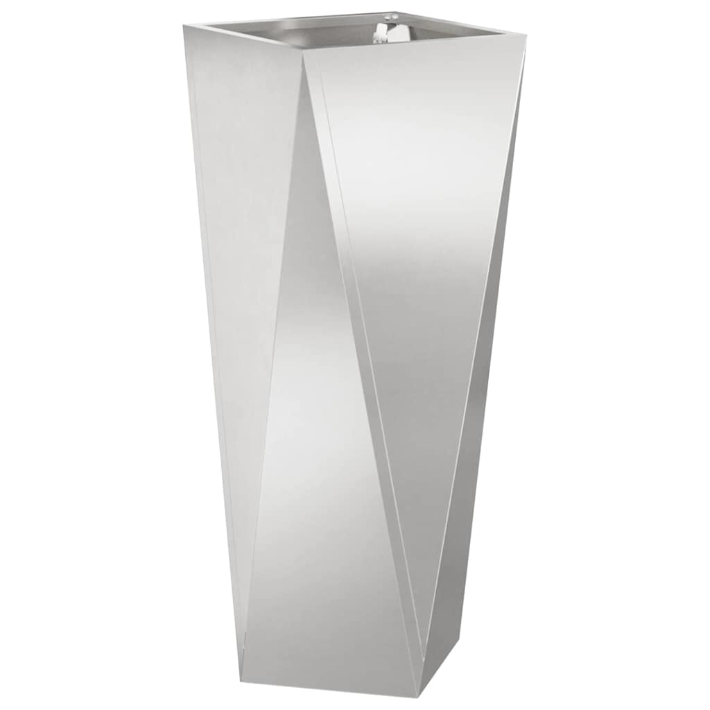 Fioriera Argento 30 x 30 x 75 cm Acciaio inossidabile