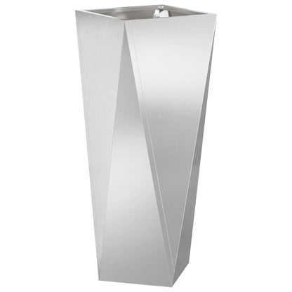Fioriera Argento 30 x 30 x 75 cm Acciaio inossidabile
