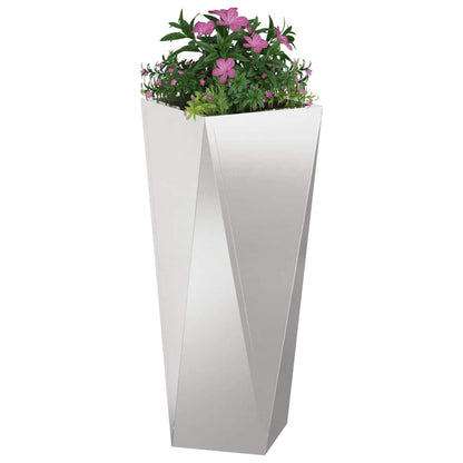 Fioriera Argento 30 x 30 x 75 cm Acciaio inossidabile